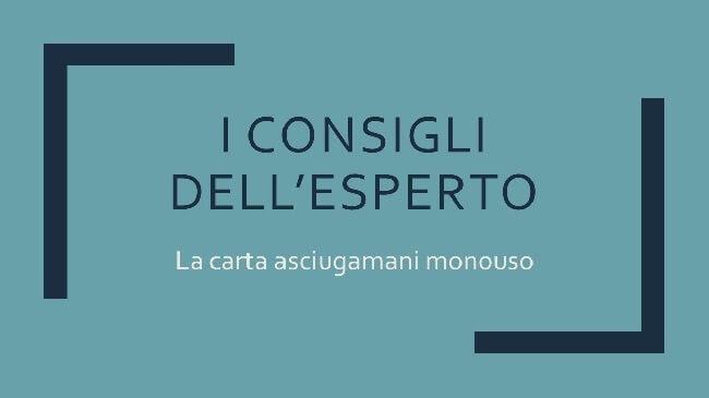 Carta asciugamani monouso